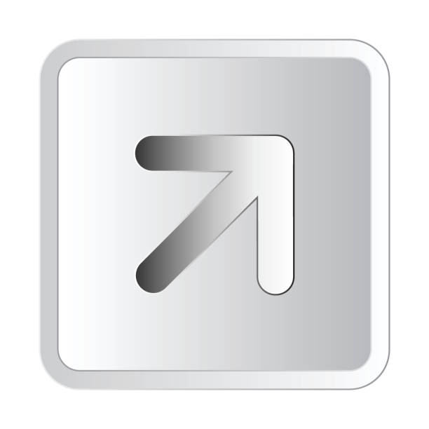 istock Arrow up the right silver icon sign vector illustration-silver icon sign vector illustration 950047104