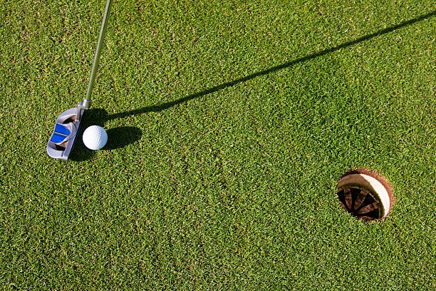 istock Closeup overhead view of a short putt 95004905