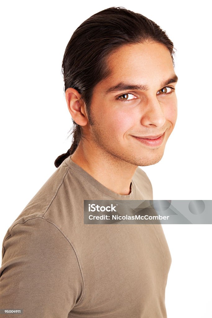 행복함 및 웃는 젊은 남자 인도어 - 로열티 프리  땋은 머리 스톡 사진