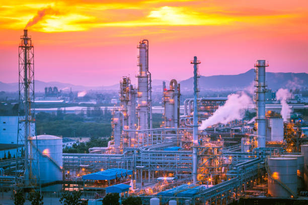 istock Twilight scene of Petroleum refinery plant 950049738