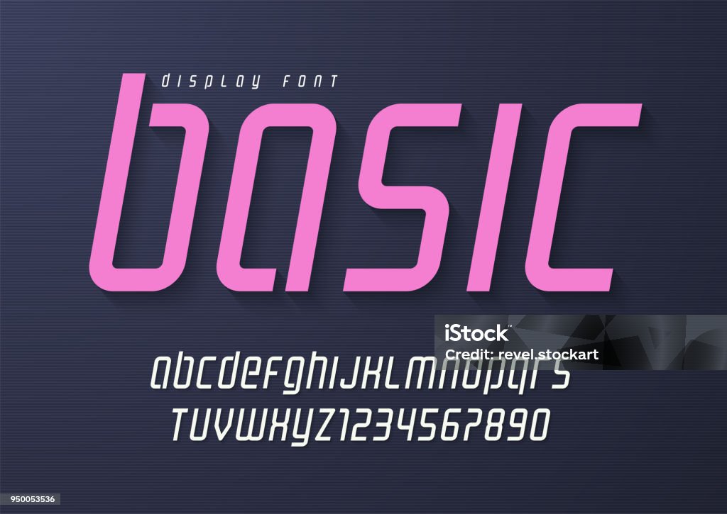 Letters Style Basic Basic Display Font Design Alphabet Typeface Letters And Numbe Stock ...