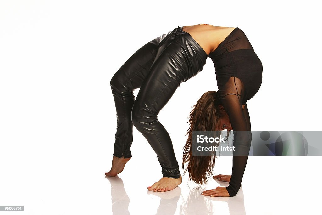 Menina flexível a fazer alongamentos - Royalty-free 20-29 Anos Foto de stock