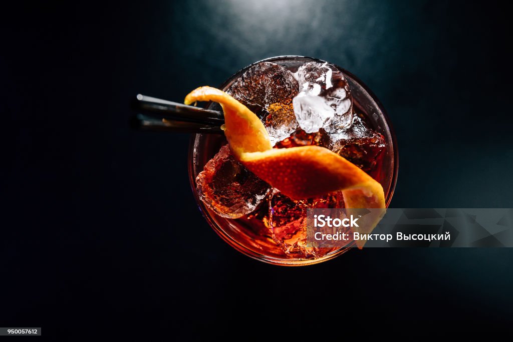 cocktail on a black background cocktail on a black background, isolated Cocktail Stock Photo