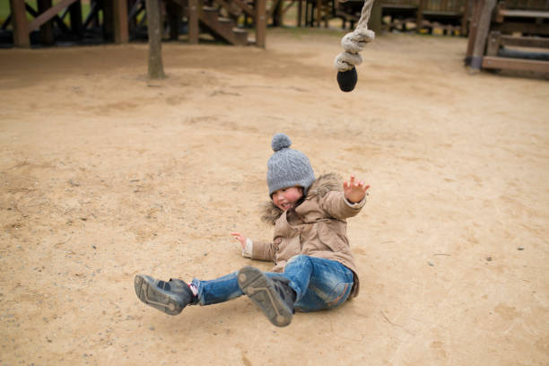 Little girl playing in the park