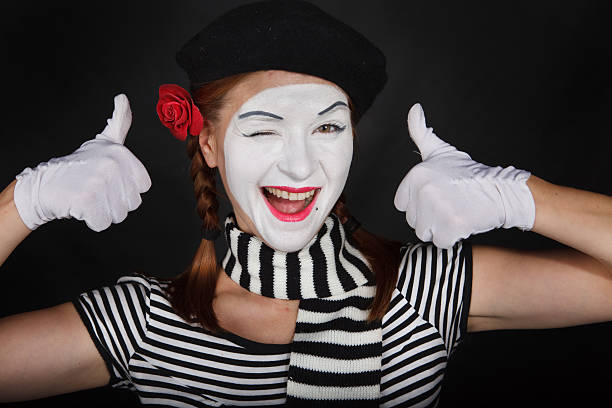 istock Happy mime portrait 95006299