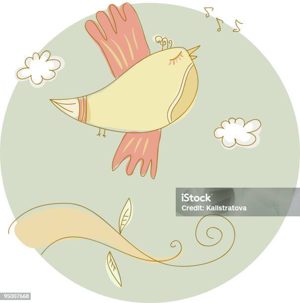 Pássaro - Arte vetorial de stock e mais imagens de Animal - Animal, Banda desenhada - Produto Artístico, Barulho