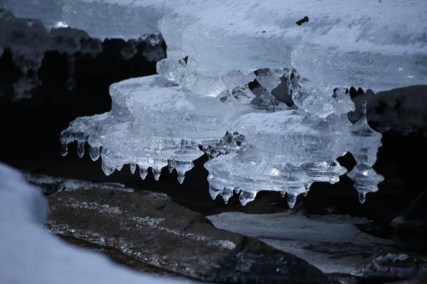 istock Frozen ice formations on a Winter stream, Saxony Germany 950079960