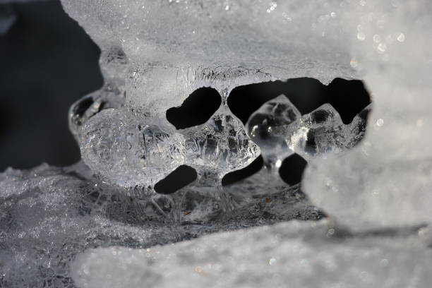 istock Frozen ice formations on a Winter stream, Saxony Germany 950081058