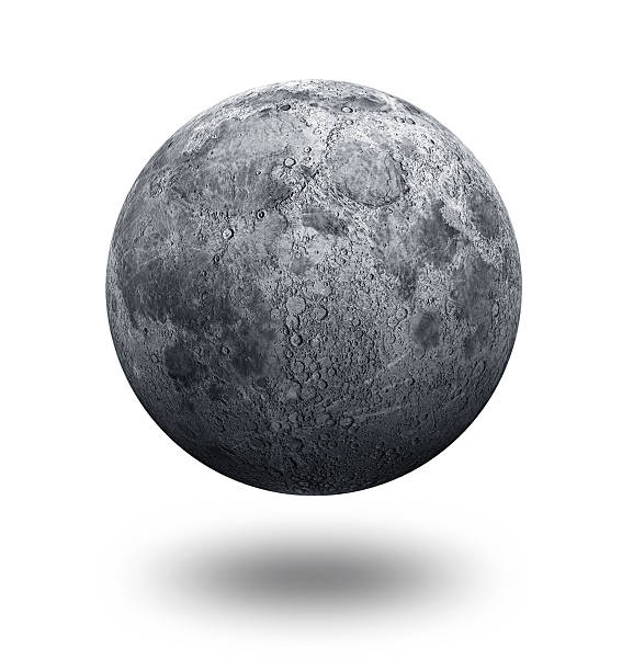moon allein - astronomy globe three dimensional planet stock-fotos und bilder