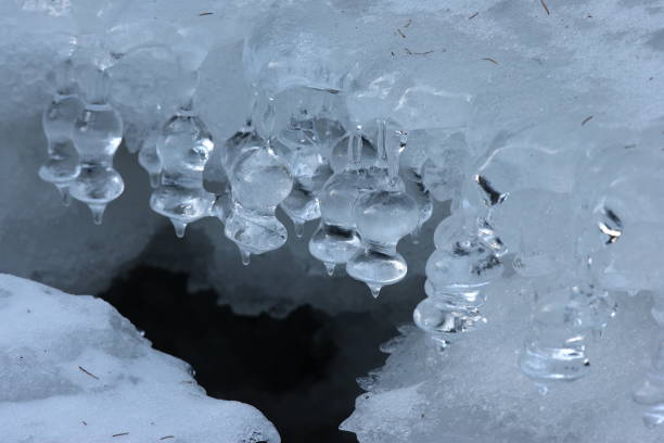 istock Frozen ice formations on a Winter stream, Saxony Germany 950082142