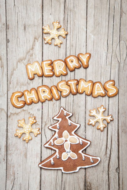 istock High Angle View Of Christmas Decorations And Cookies On Table 950085028