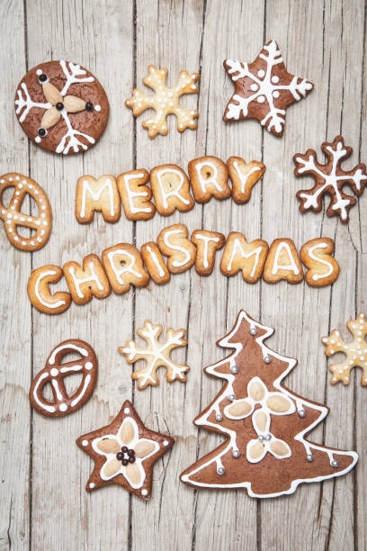 istock High Angle View Of Christmas Decorations And Cookies On Table 950101328