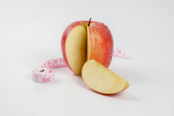 istock Apple With Tape Measure Over White Background 950105962
