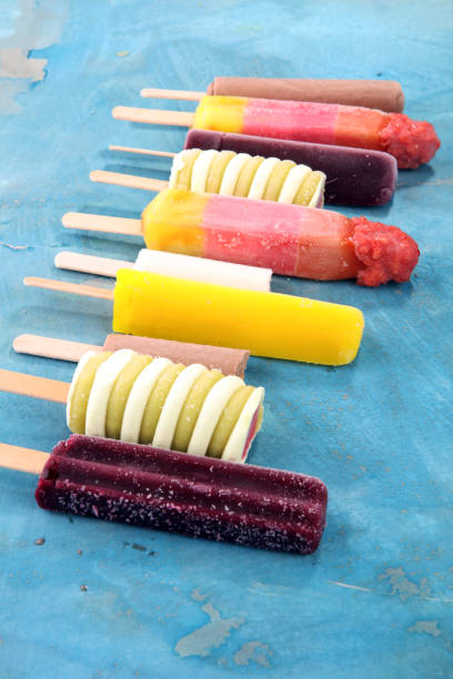 istock Colorful popsicle or Vanilla frozen yogurt or soft ice cream. 950108538