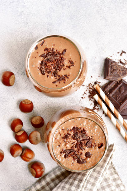 istock Homemade chocolate banana nut smoothies 950110942