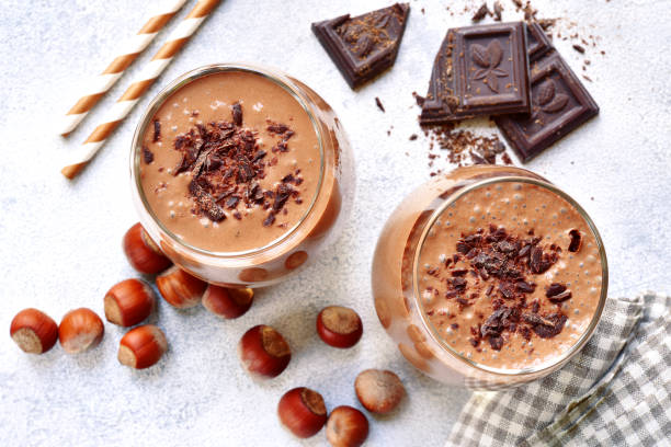 istock Homemade chocolate banana nut smoothies 950111170