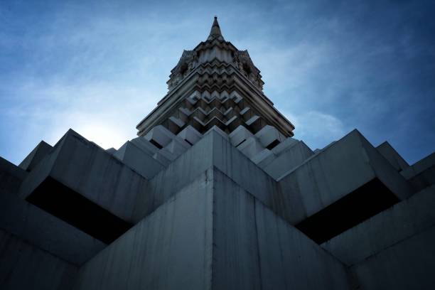 istock Ancient White Pagoda at Wat Paknam Temple, Bangkok Thailand. 950112708