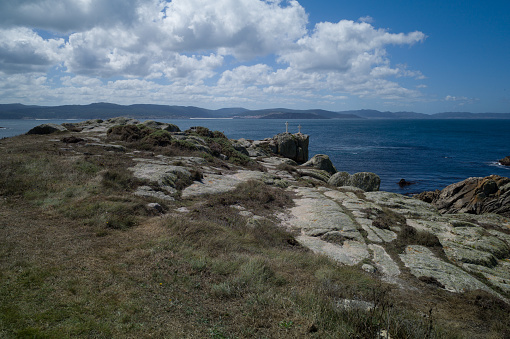 Death Coast with cross of   dead shipwrecked in Galicia