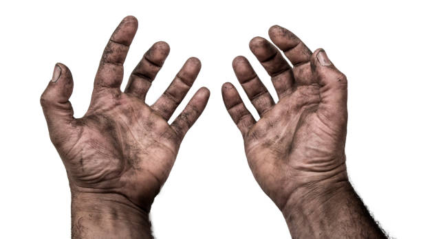 Dirty hands Dirty hand of worker, male dirty hands stock pictures, royalty-free photos & images