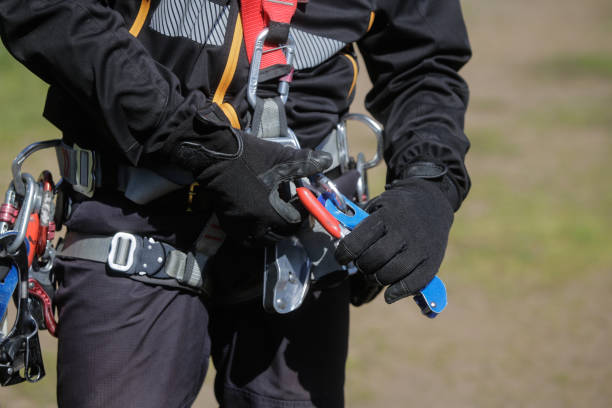 istock Details of a climbing firefighter equipment 950130264