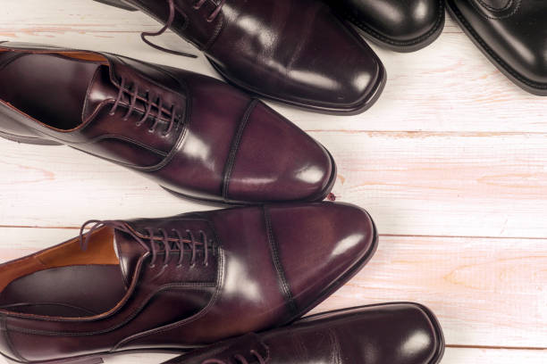 istock men's shoes on white background. copy space for text. 950132782