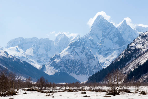 istock Caucasus mountains, snowy peaks 950135618