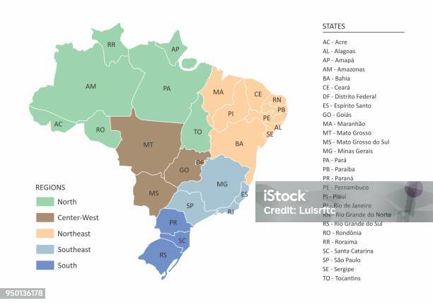 Vetores de Mapa Do Brasil e mais imagens de Brasil - Brasil, Mapa, Vector