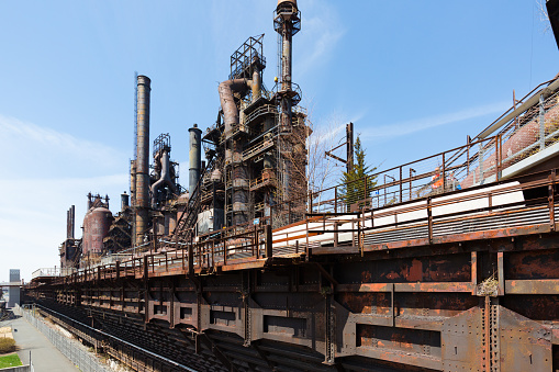 Abandoned steel plant Old Bethlehem Steel Plant in Bethlehem, Pennsylvania.