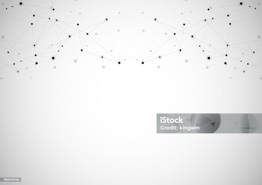 Abstract Connection Background With Lines And Dots Vector Geometric ...