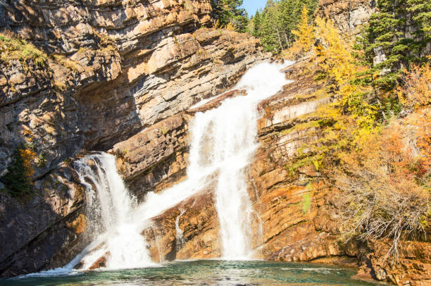 istock Waterton National Park waterfall in Autumn 950149704