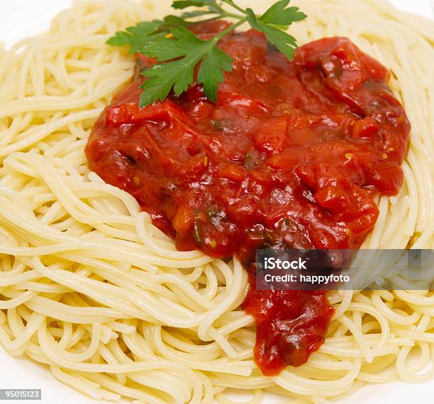 Spaghetti - Fotografie stock e altre immagini di Cena - Cena, Cibi e bevande, Cibo