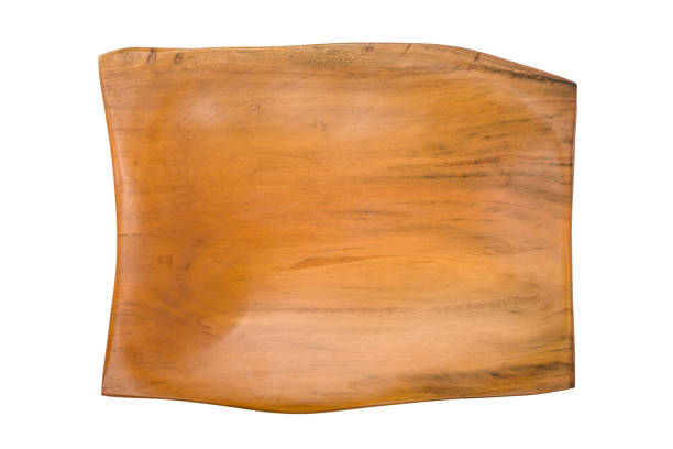 istock Decorative old wooden tray, isolated on white background 950151850