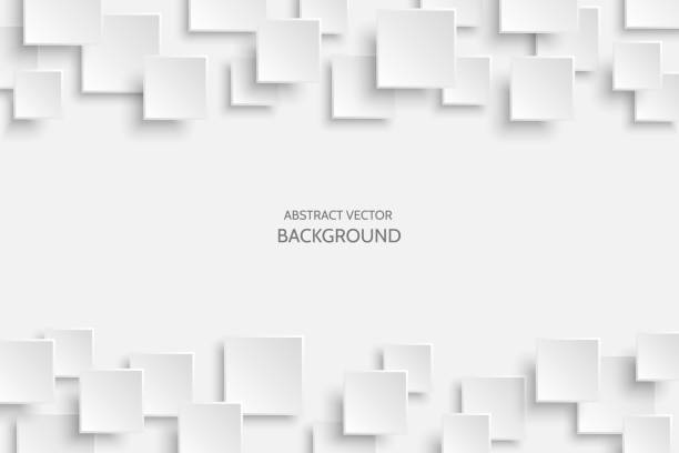 벡터 흰색 현대 추상 배경 - backgrounds abstract square shape architecture stock illustrations