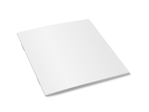 vektorový bílý maketa časopisu izolovaný. - brožovaná vazba stock ilustrace