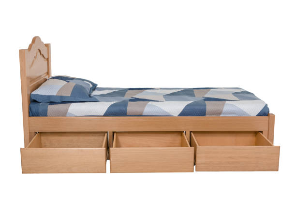 istock wooden bed isolated on white background 950163542