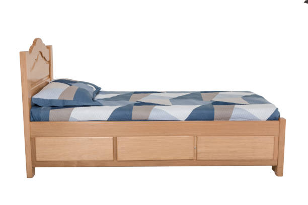 istock wooden bed isolated on white background 950165962