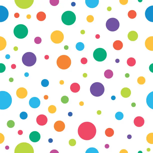 Vector illustration of Polka dot seamless pattern