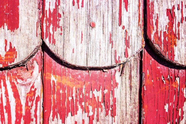 テクスチャは、赤い木製の帯状疱疹です。 - siding wood shingle house wood ストックフォトと画像