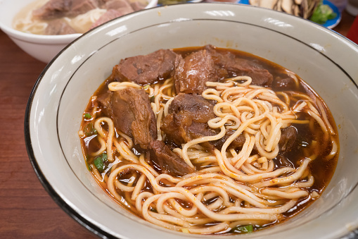 A bowl of delicious Taiwanese beef noodle.