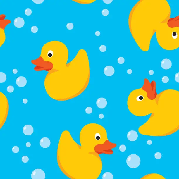 Vector illustration of Rubber Duck Pattern