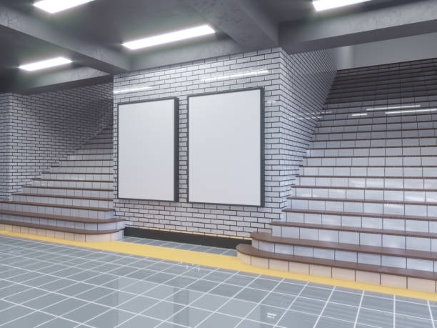 istock large poster at metro station 3d illustration  space,  station,  subway,  template,  three,  underground,  up,  wall,  white 950176314