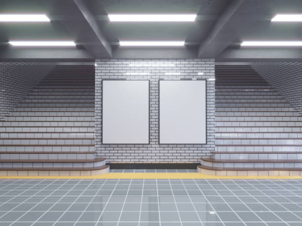istock large poster at metro station 3d illustration  space,  station,  subway,  template,  three,  underground,  up,  wall,  white 950176432