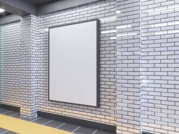 istock large poster at metro station 3d illustration  space,  station,  subway,  template,  three,  underground,  up,  wall,  white 950176618