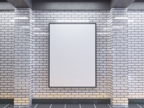 istock large poster at metro station 3d illustration  space,  station,  subway,  template,  three,  underground,  up,  wall,  white 950178738