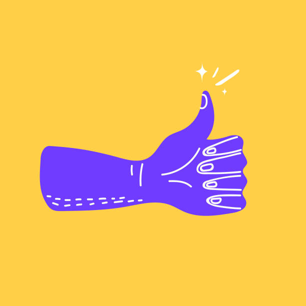 Hand thumb up icon, flat design, vector illustration. Vector illustration for hand thumb up icon, flat design. celebrity endorsements stock illustrations