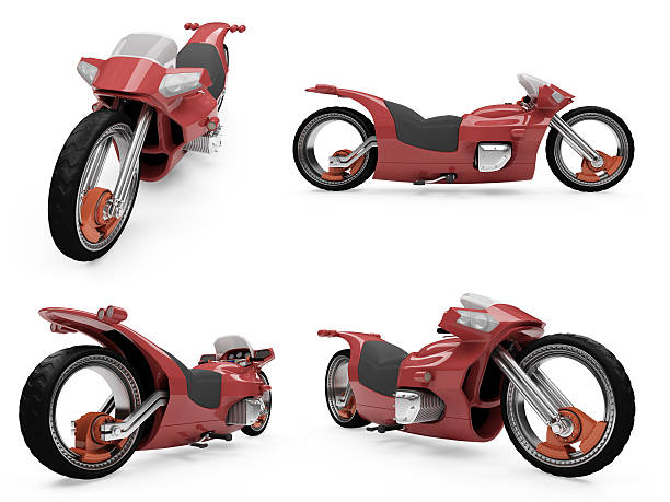 istock Collection of futuristic bikes isolated views 95018056