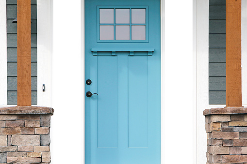 beautiful part of an aqua blue door
