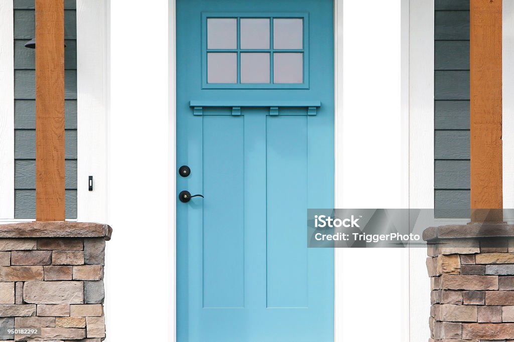 Front Door beautiful part of an aqua blue door Front Door Stock Photo