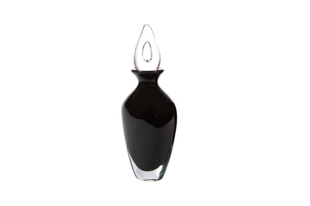 Elegant glass vase isolated on a white background (glass, empty, vase)