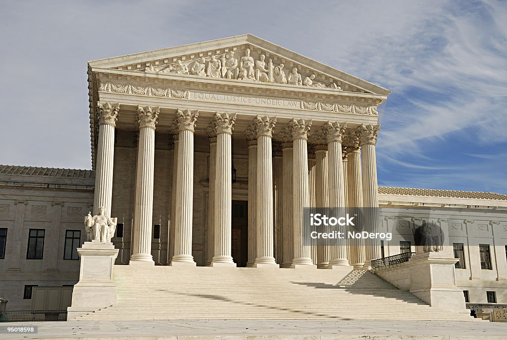 US Supreme Court Building  Architectural Column Stock Photo